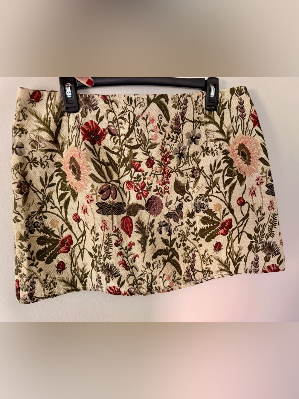 SHEIN Poéselle High-Waisted Jacquard Floral Skirt